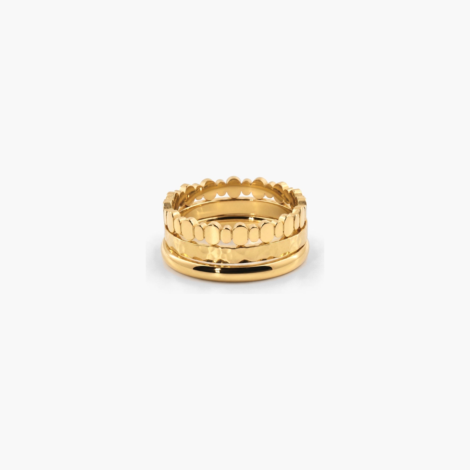 Aurum&Co 18k gold plated stacking rings