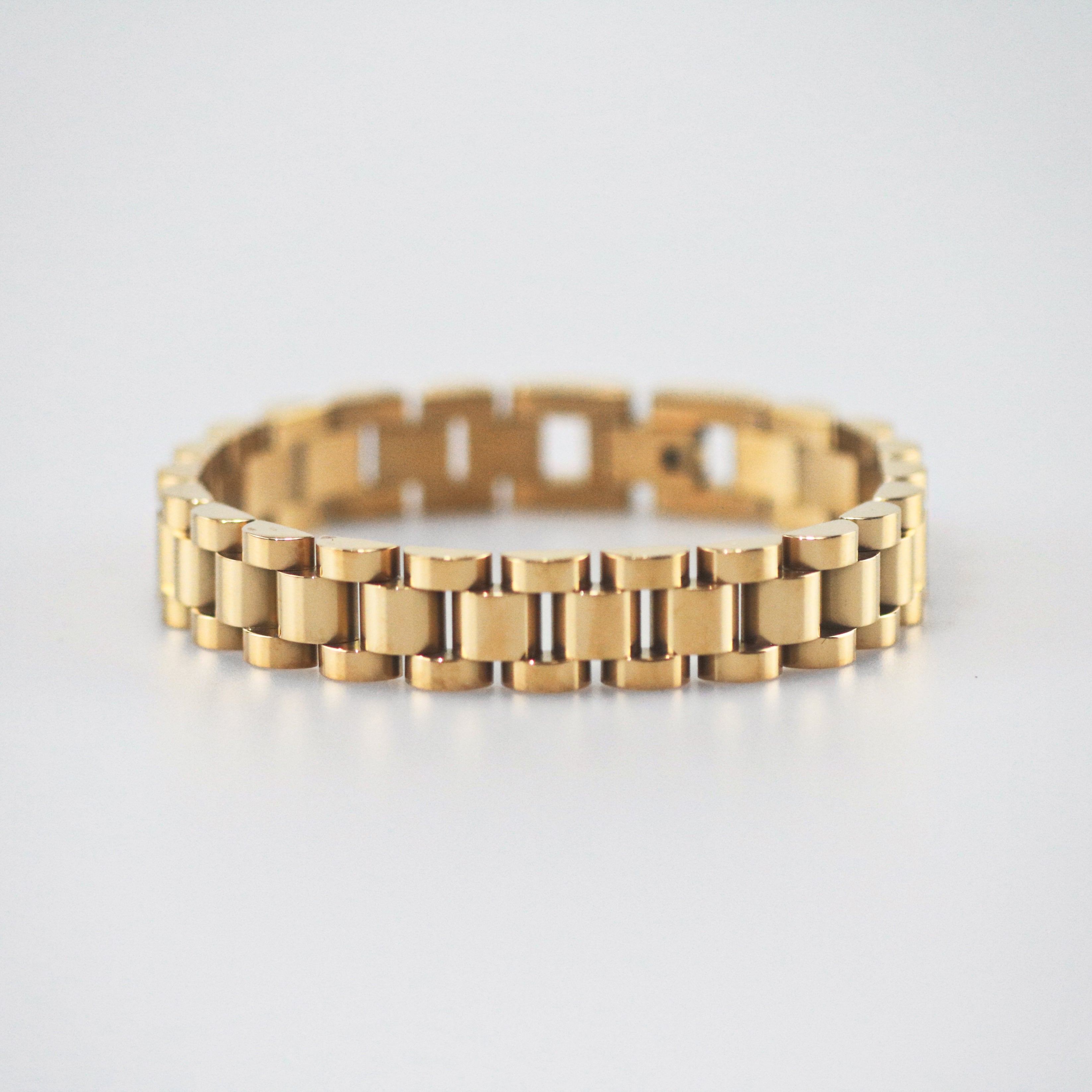 Aero Watch Strap Bracelet | 18k Gold Plated Stainless Steel, Waterproof 0