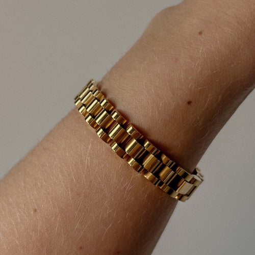 Aero Watch Strap Bracelet | 18k Gold Plated Stainless Steel, Waterproof 1