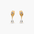 Afton Teardrop Earrings | 18K Gold Plated, CZ Studs 0