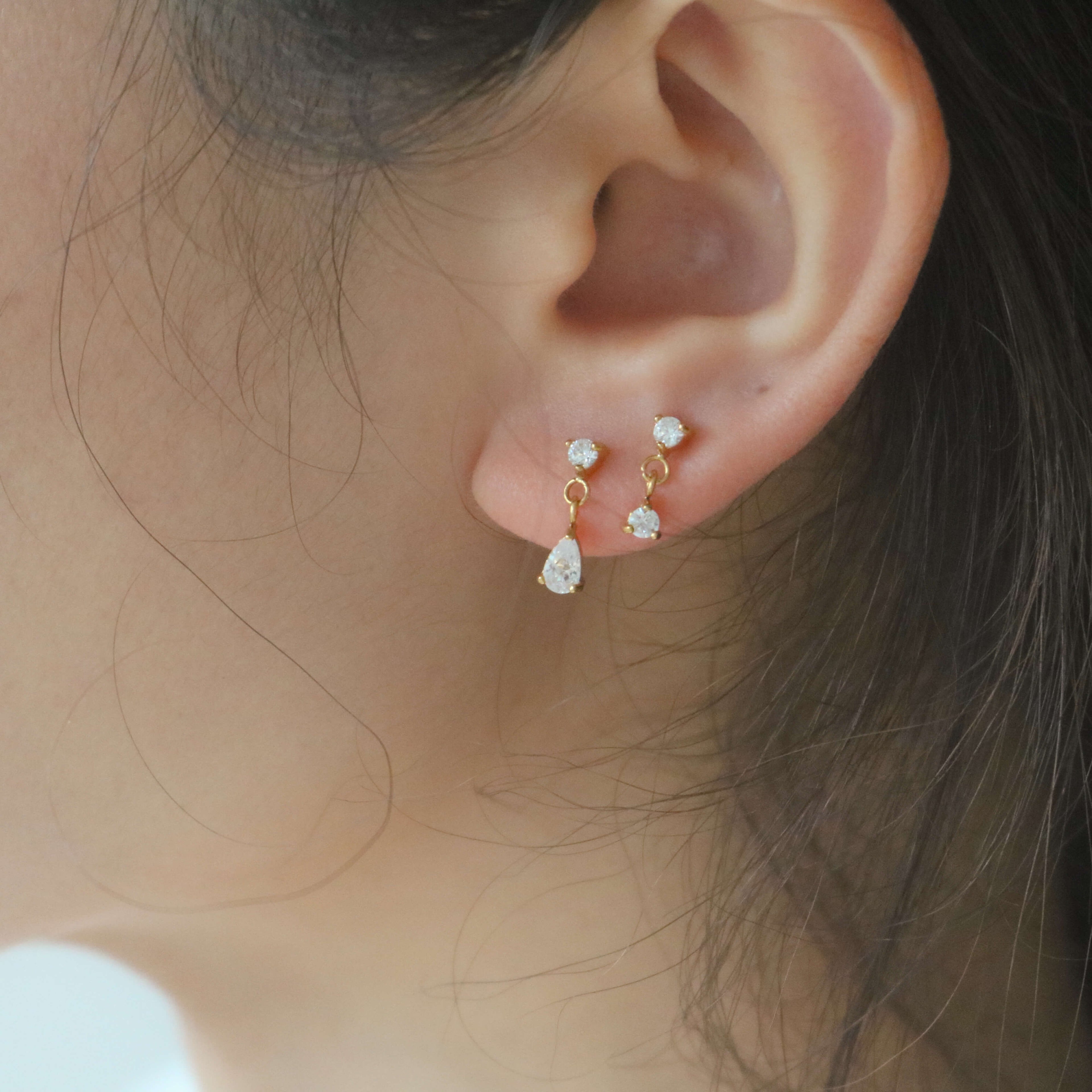 Anisa Earrings for Women | 18k Gold Plated, Cubic Zirconia Dangle Design 1