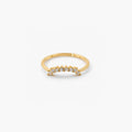 Arden Arch Band Ring | 9k Gold Plated Sterling Silver, Adjustable 0