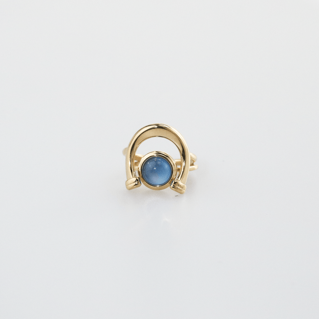 Arlo Blue Stone Ring Set | 18k Gold Plated Stainless Steel 1