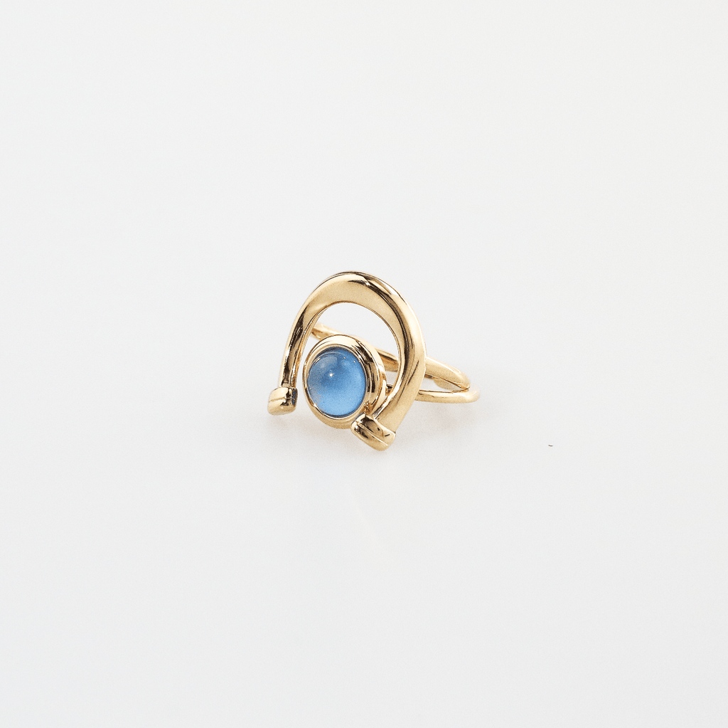 Arlo Blue Stone Ring Set | 18k Gold Plated Stainless Steel 3