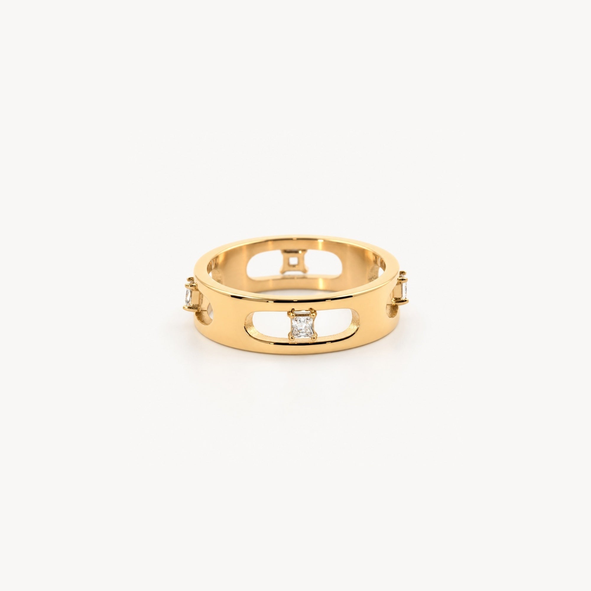 Astra Eternity Ring | 18k Gold Plated, Sparkling Stones 0