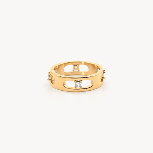 Astra Eternity Ring | 18k Gold Plated, Sparkling Stones 0