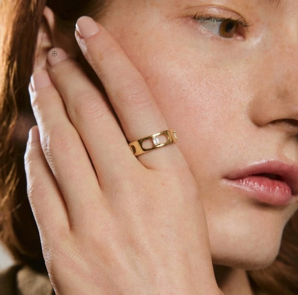 Astra Eternity Ring | 18k Gold Plated, Sparkling Stones 1