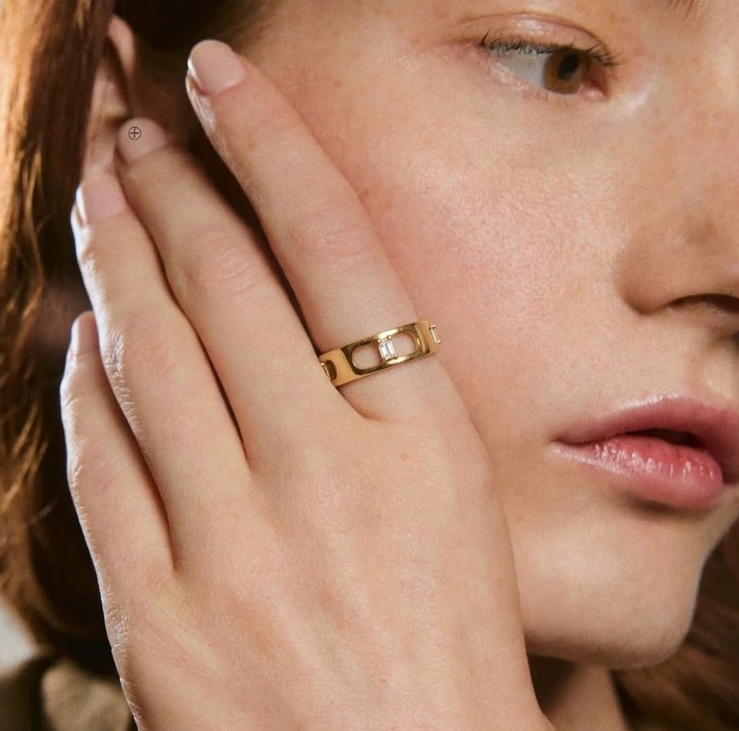 Astra Eternity Ring | 18k Gold Plated, Sparkling Stones 1