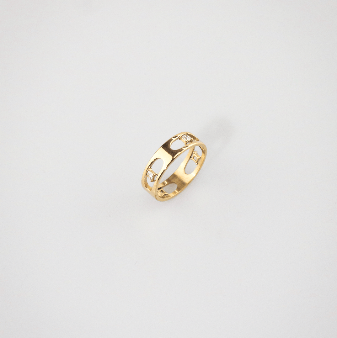 Astra Eternity Ring | 18k Gold Plated, Sparkling Stones 2