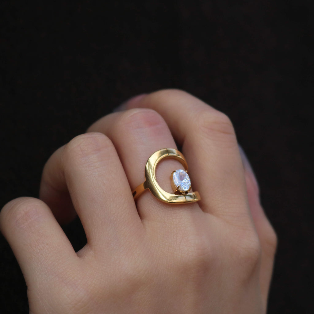 Aveline CZ Ring | 18k Gold Plated, AAA Cubic Zirconia 3
