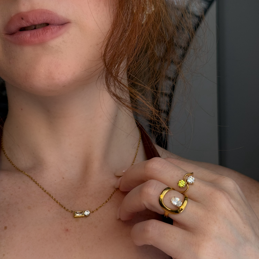 Aveline CZ Ring | 18k Gold Plated, AAA Cubic Zirconia 4
