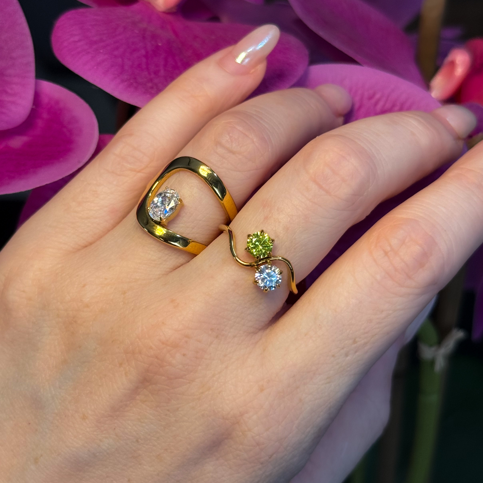 Aveline CZ Ring | 18k Gold Plated, AAA Cubic Zirconia 6