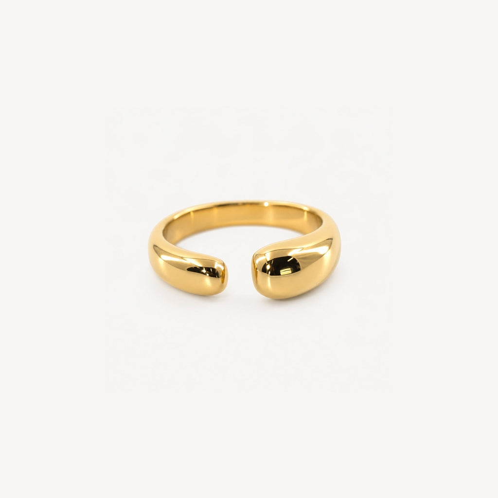 Ayla Open Ring | 18k Gold Plated Stainless Steel 0