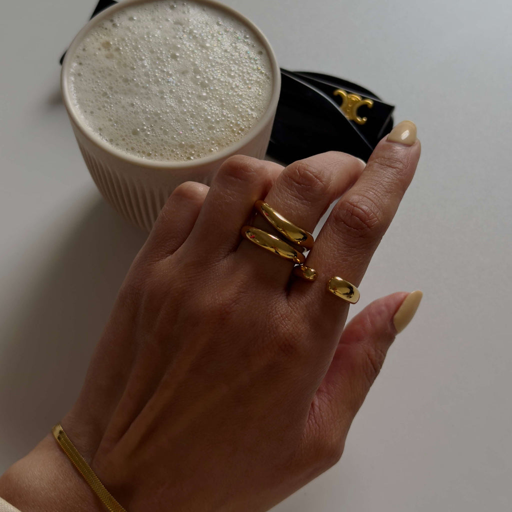 Ayla Open Ring | 18k Gold Plated Stainless Steel 1