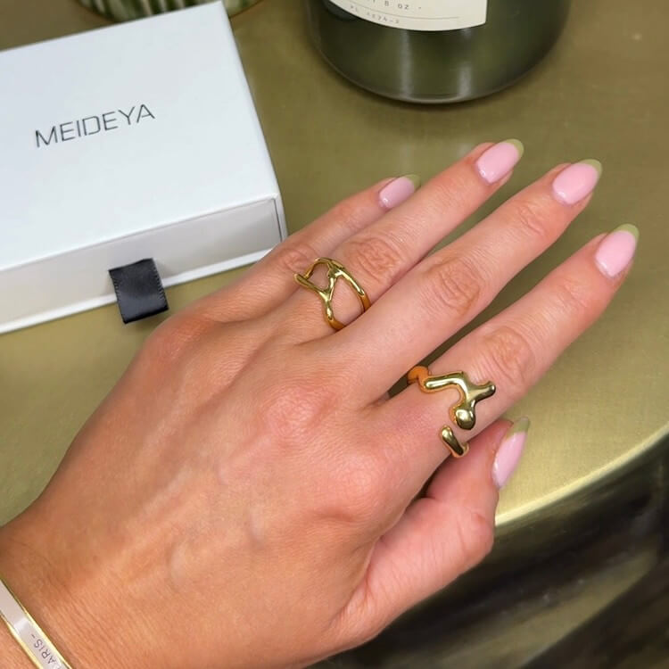 Belen Ring Jewelry | 18k Gold Plated Stainless Steel 1