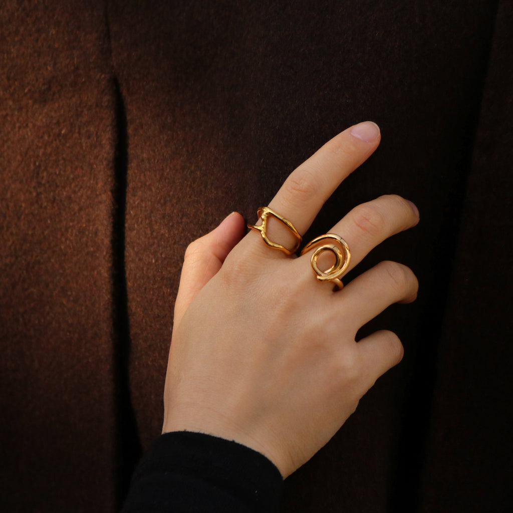 Belen Ring Jewelry | 18k Gold Plated Stainless Steel 2