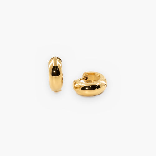 Bexley Huggie Earrings | 18K Gold Plated, 12mm Hoops 0