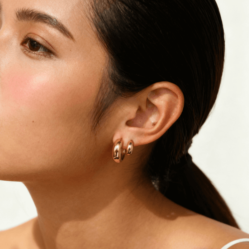 Bexley Huggie Earrings | 18K Gold Plated, 12mm Hoops 1
