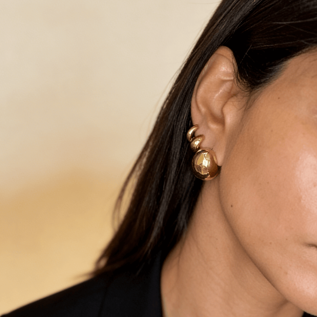 Bexley Huggie Earrings | 18K Gold Plated, 12mm Hoops 5