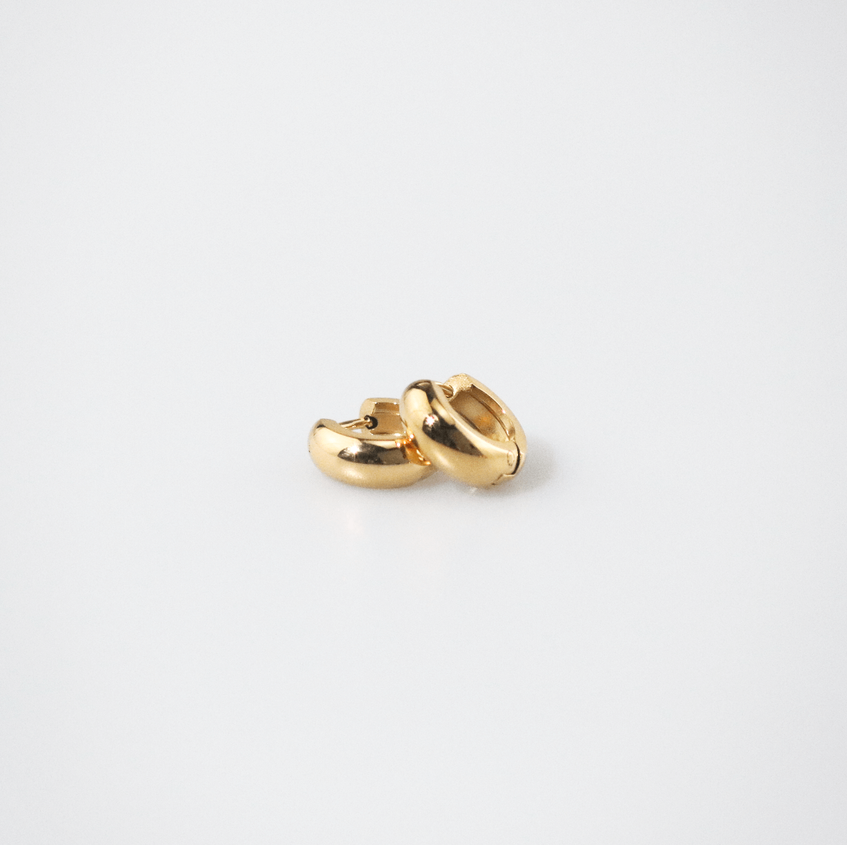 Bexley Huggie Earrings | 18K Gold Plated, 12mm Hoops 6
