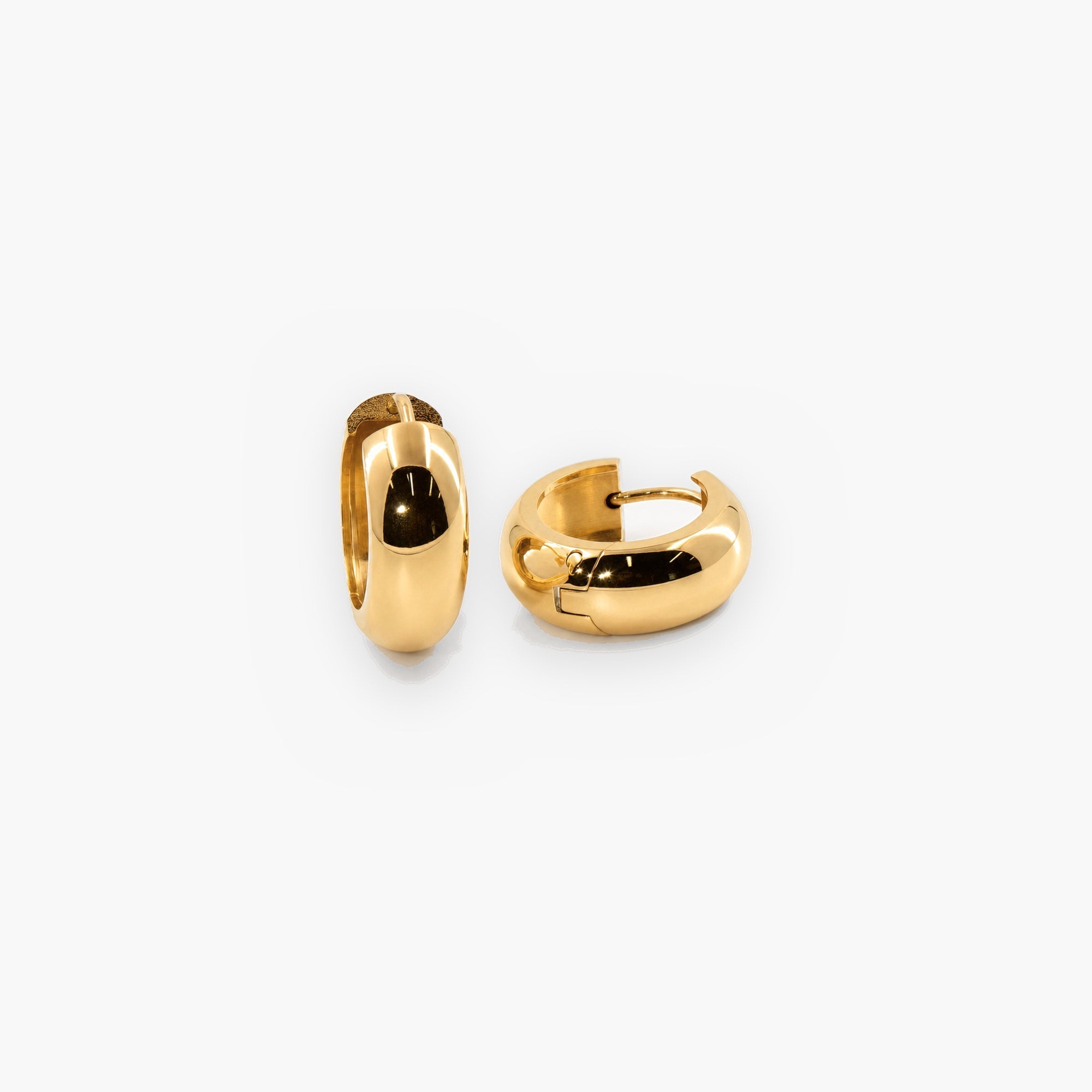 Bexley Huggie Hoops | 18mm Gold Plated Stainless Steel 0