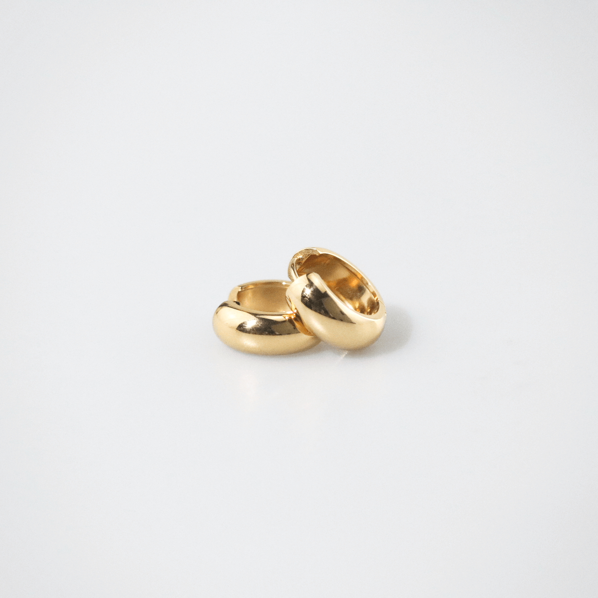 Bexley Huggie Hoops | 18mm Gold Plated Stainless Steel 6