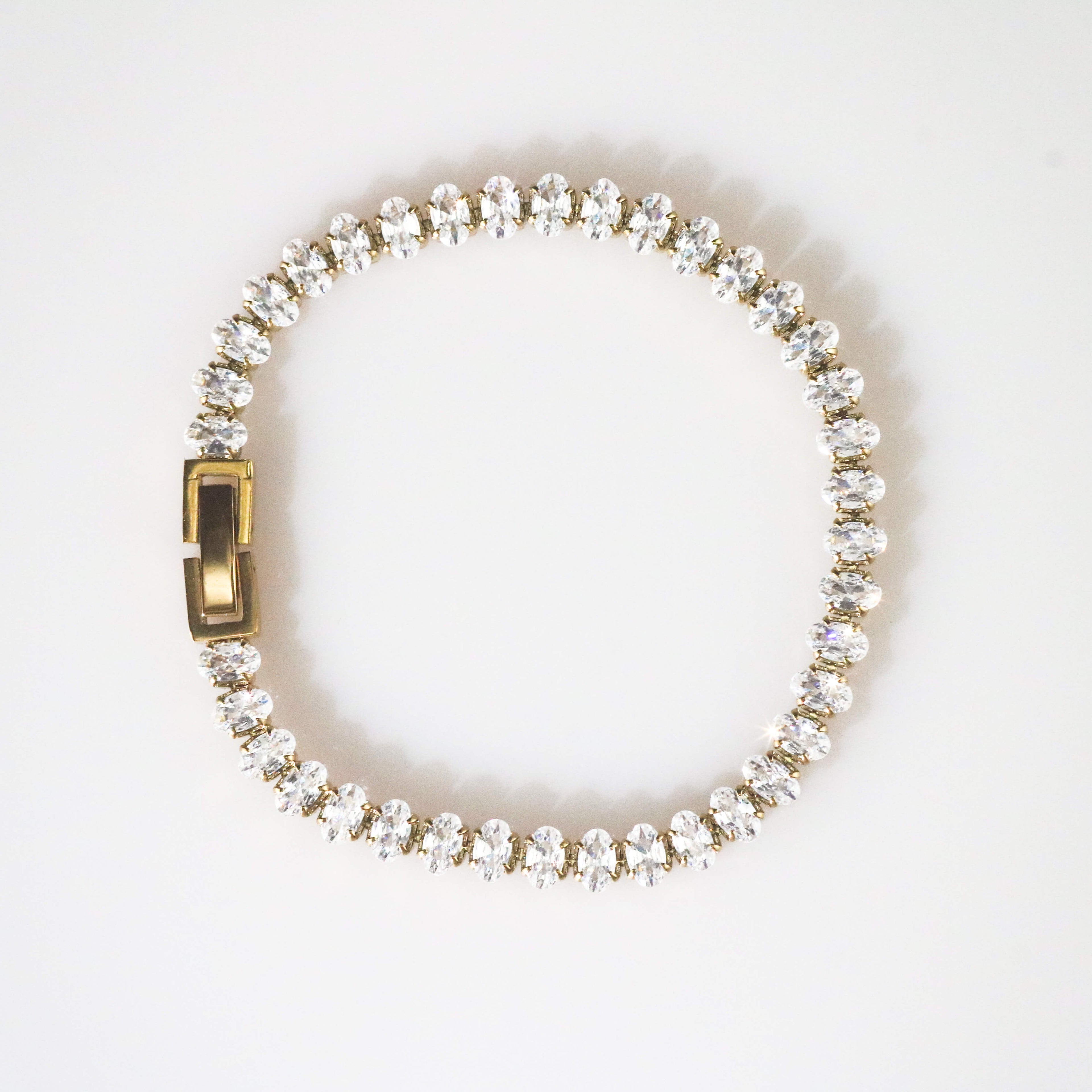 Bexley Tennis Bracelet | 18k Gold Plated, Waterproof 0