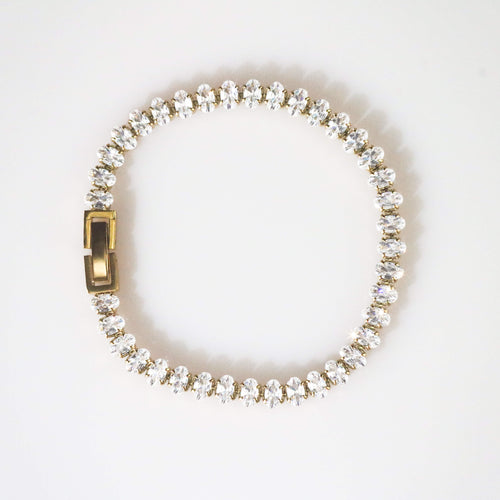 Bexley Tennis Bracelet | 18k Gold Plated, Waterproof 0