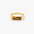 Bexley Tigers Eye Ring | 18k Gold Plated Stainless Steel 0