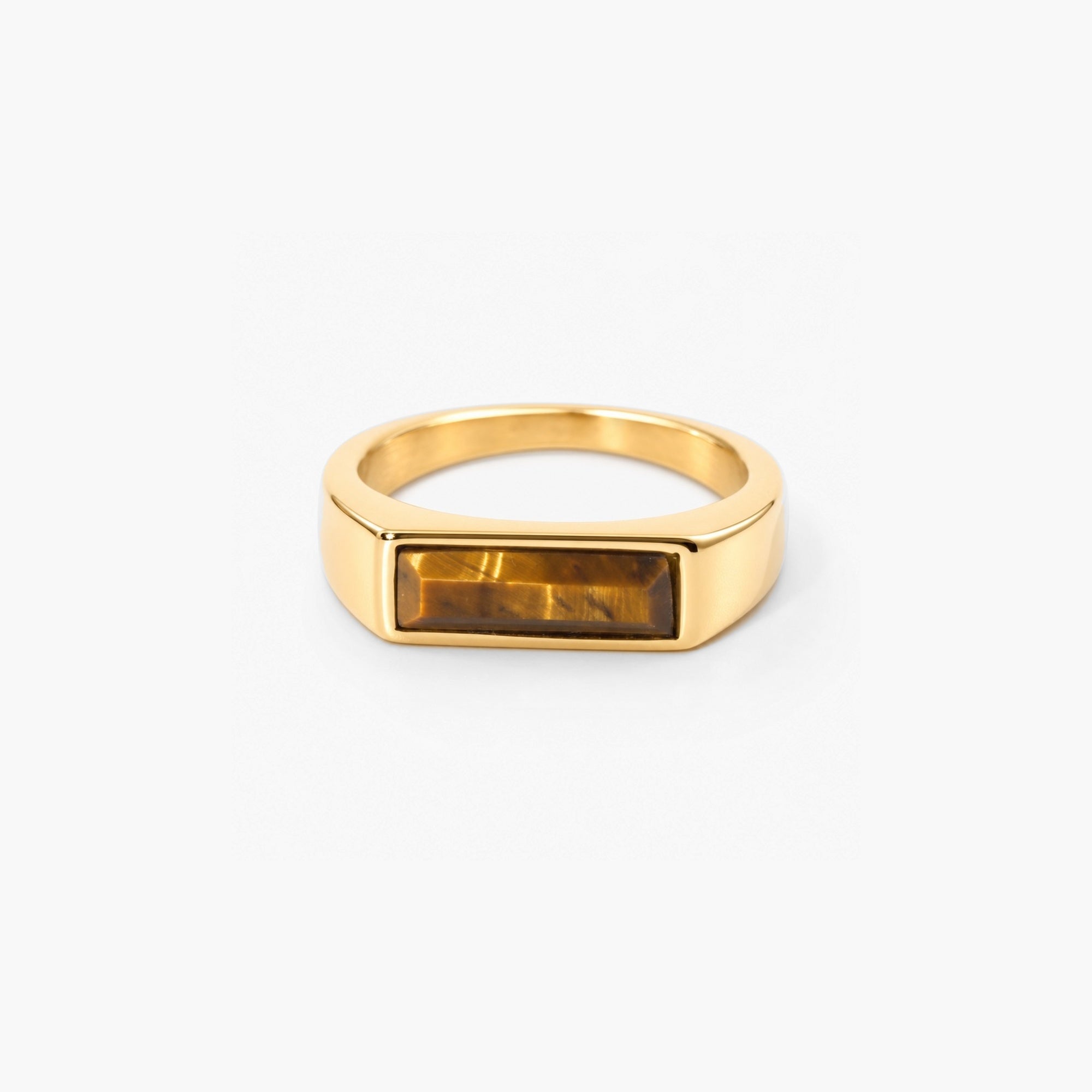 Bexley Tigers Eye Ring | 18k Gold Plated Stainless Steel 0