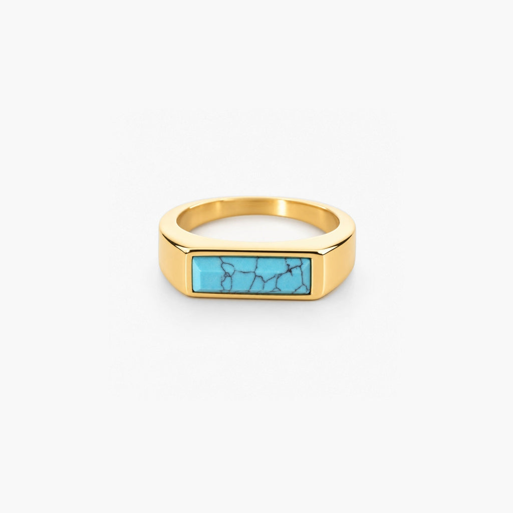 Bexley Turquoise Ring | 18k Gold Plated Stainless Steel 0