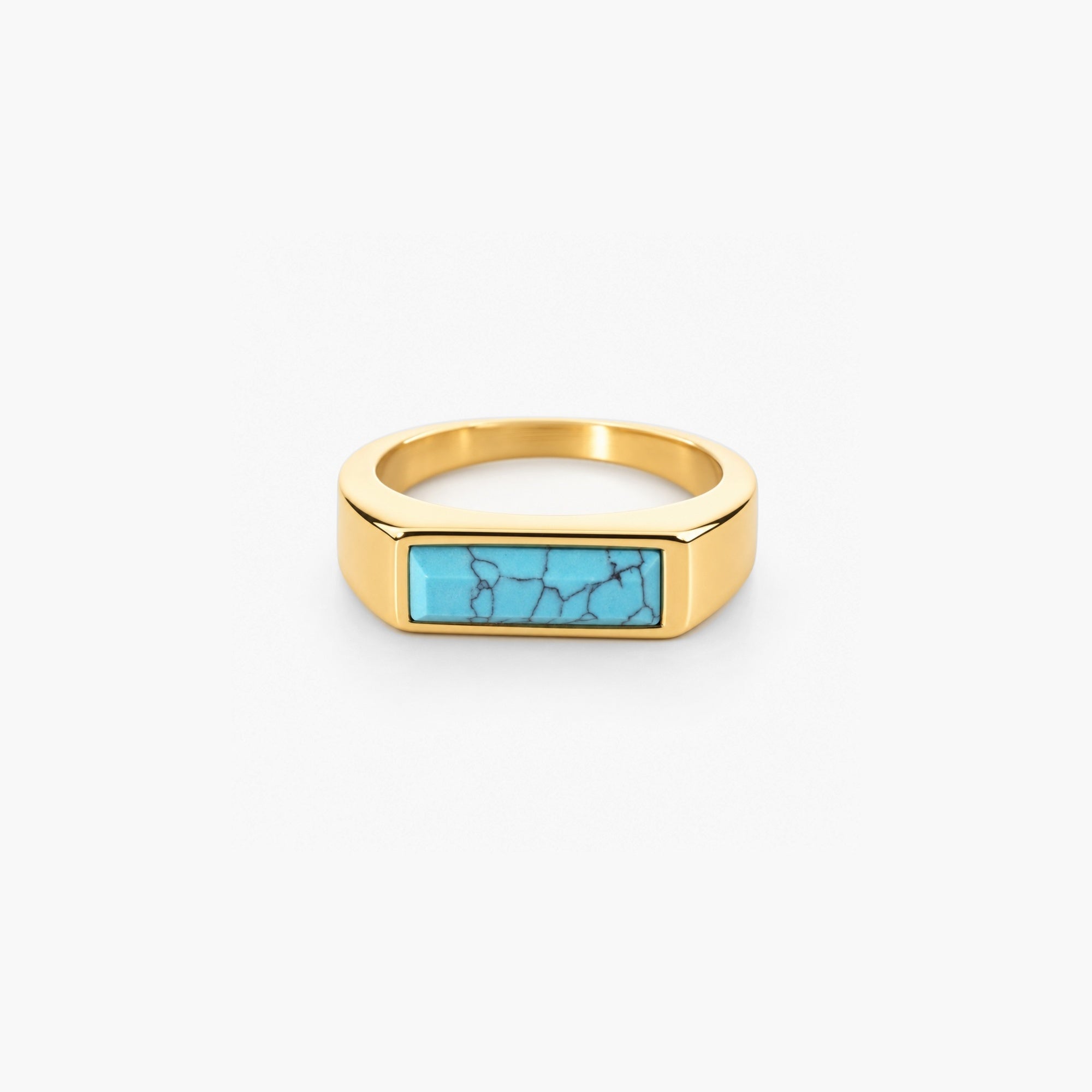 Bexley Turquoise Ring | 18k Gold Plated Stainless Steel 0