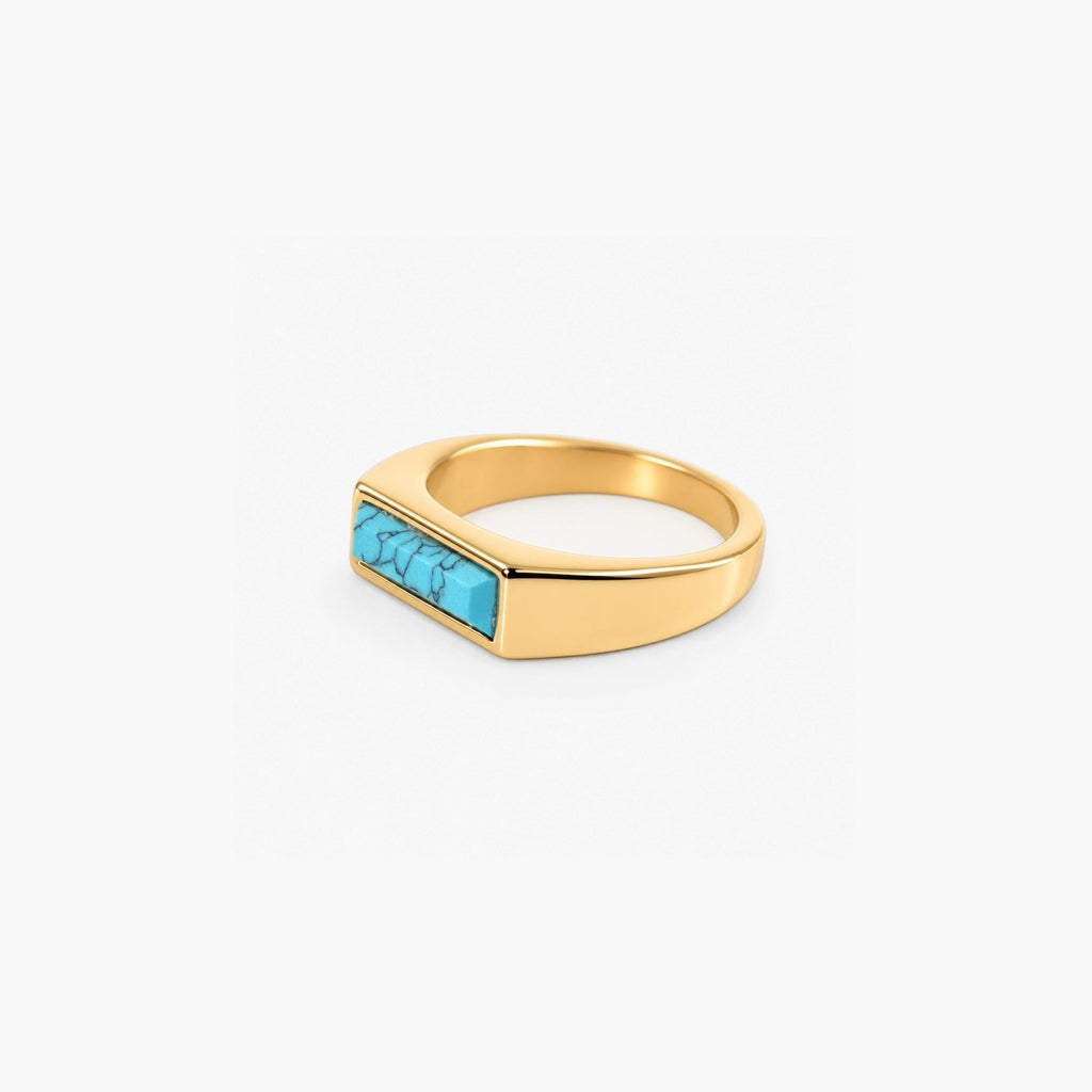 Bexley Turquoise Ring | 18k Gold Plated Stainless Steel 1