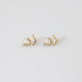 Blythe Gold Stud Earrings | 18k Gold Plated, CZ Cluster Design 0