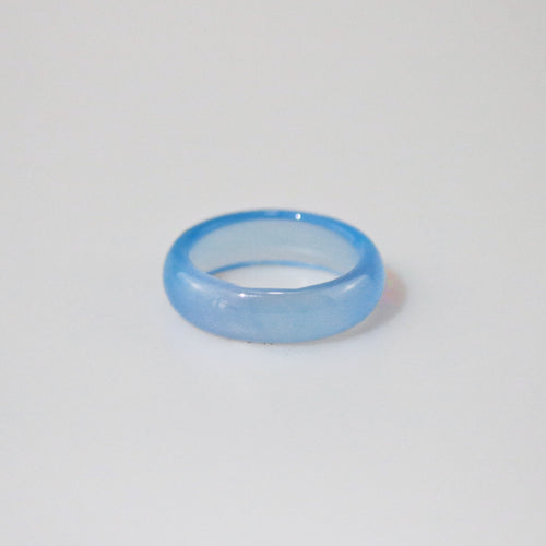 Blythe Jade Band Ring | Genuine Blue Jade, 5mm Width 0
