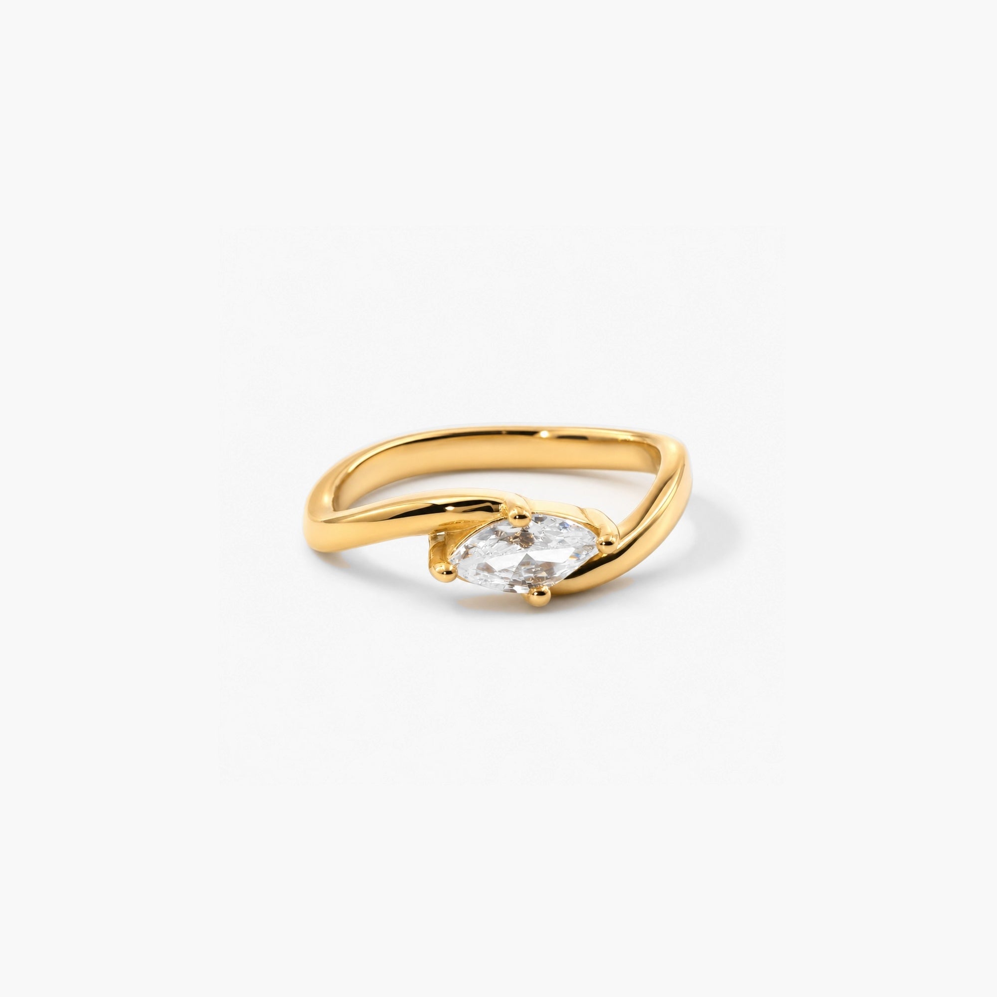 Brina Marquise Ring | 18k Gold Plated Stainless Steel 0