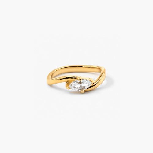 Brina Marquise Ring | 18k Gold Plated Stainless Steel 0