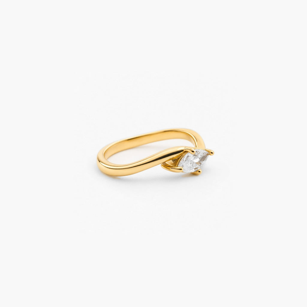 Brina Marquise Ring | 18k Gold Plated Stainless Steel 1