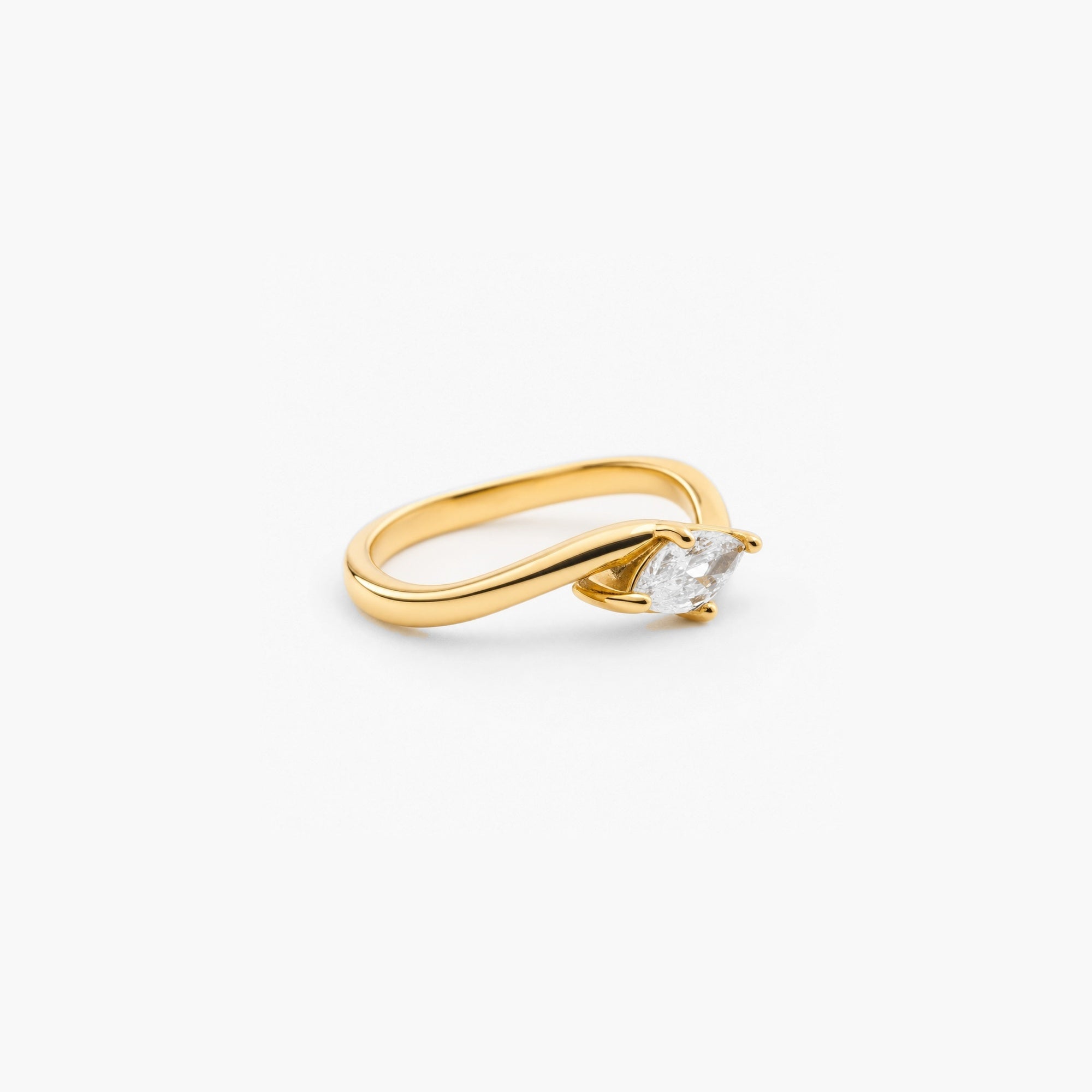 Brina Marquise Ring | 18k Gold Plated Stainless Steel 1