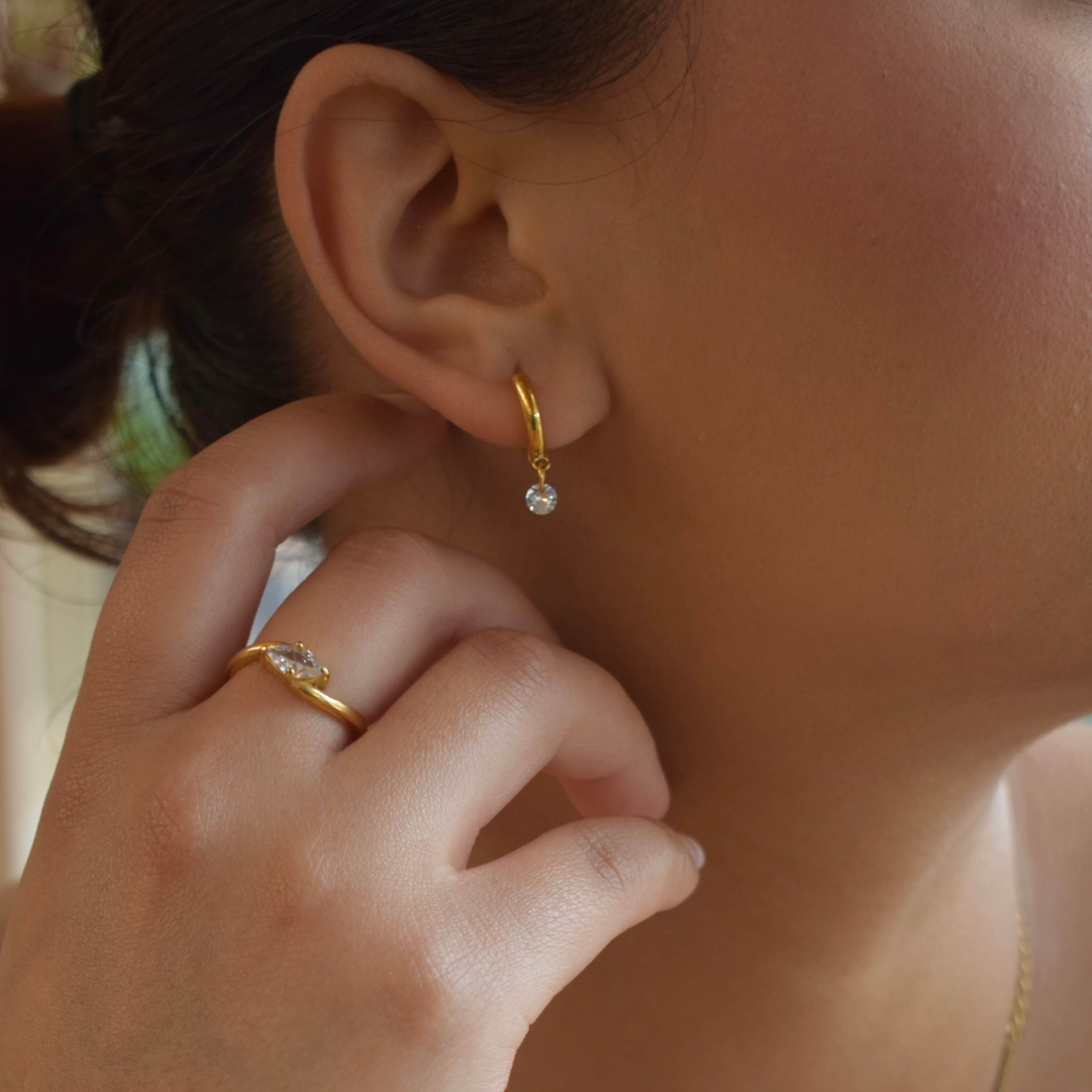 Brina Marquise Ring | 18k Gold Plated Stainless Steel 3