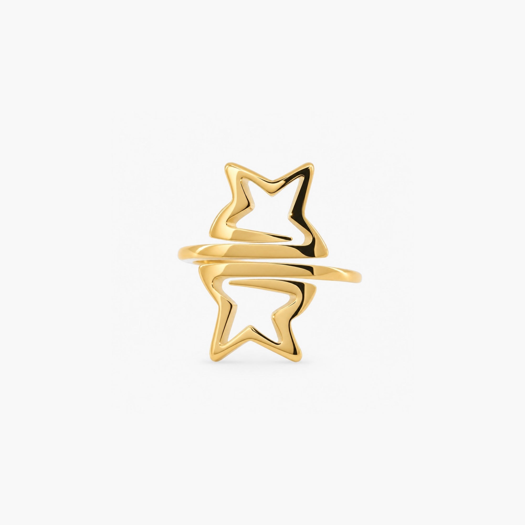 Celeste Star Wrap Ring | 18k Gold Plated Stainless Steel 0