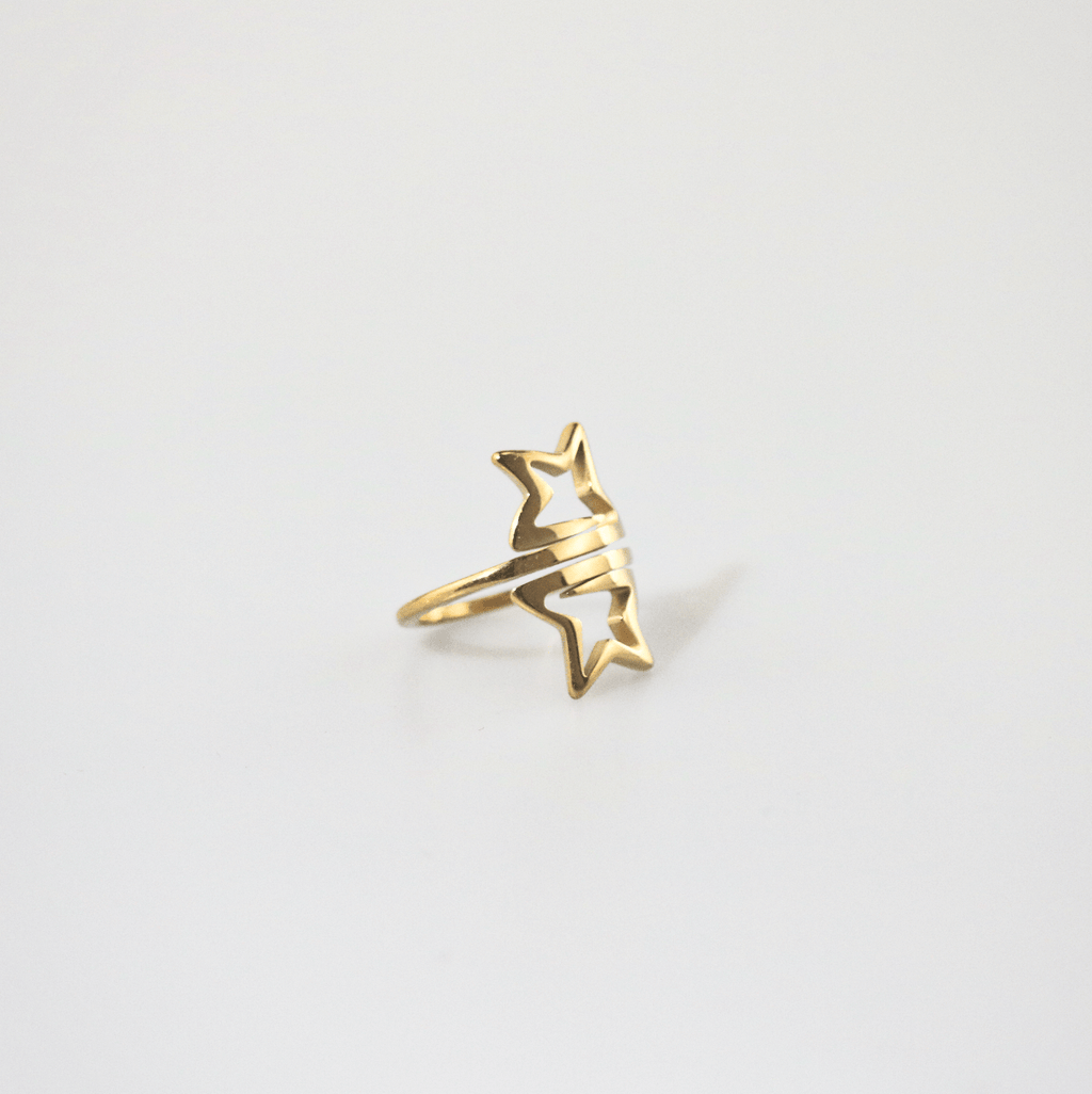 Celeste Star Wrap Ring | 18k Gold Plated Stainless Steel 7