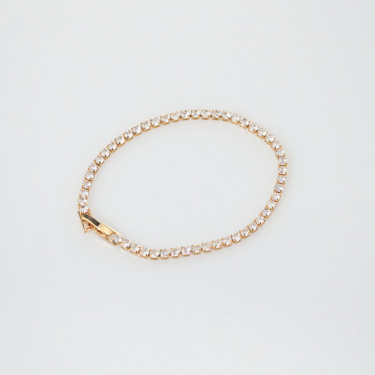 Celeste Tennis Bracelet | 2mm Gold-Plated Brass with Cubic Zirconia 0