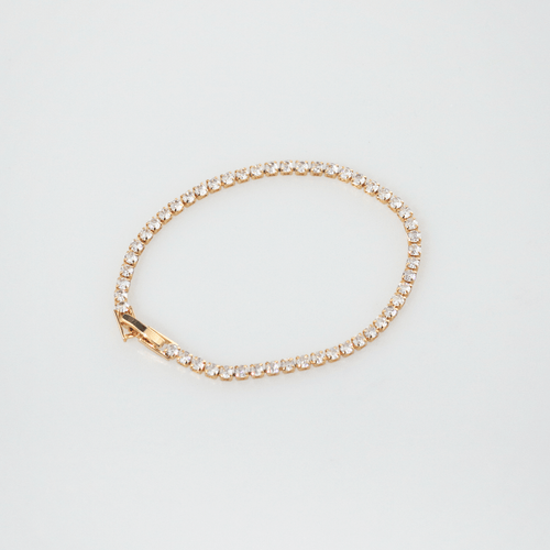 Celeste Tennis Bracelet | 2mm Gold-Plated Brass with Cubic Zirconia 0
