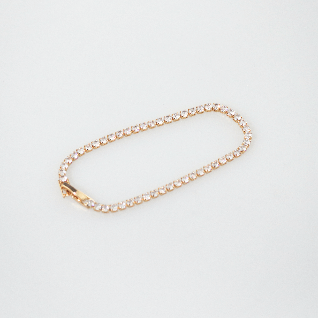 Celeste Tennis Bracelet | 2mm Gold-Plated Brass with Cubic Zirconia 2