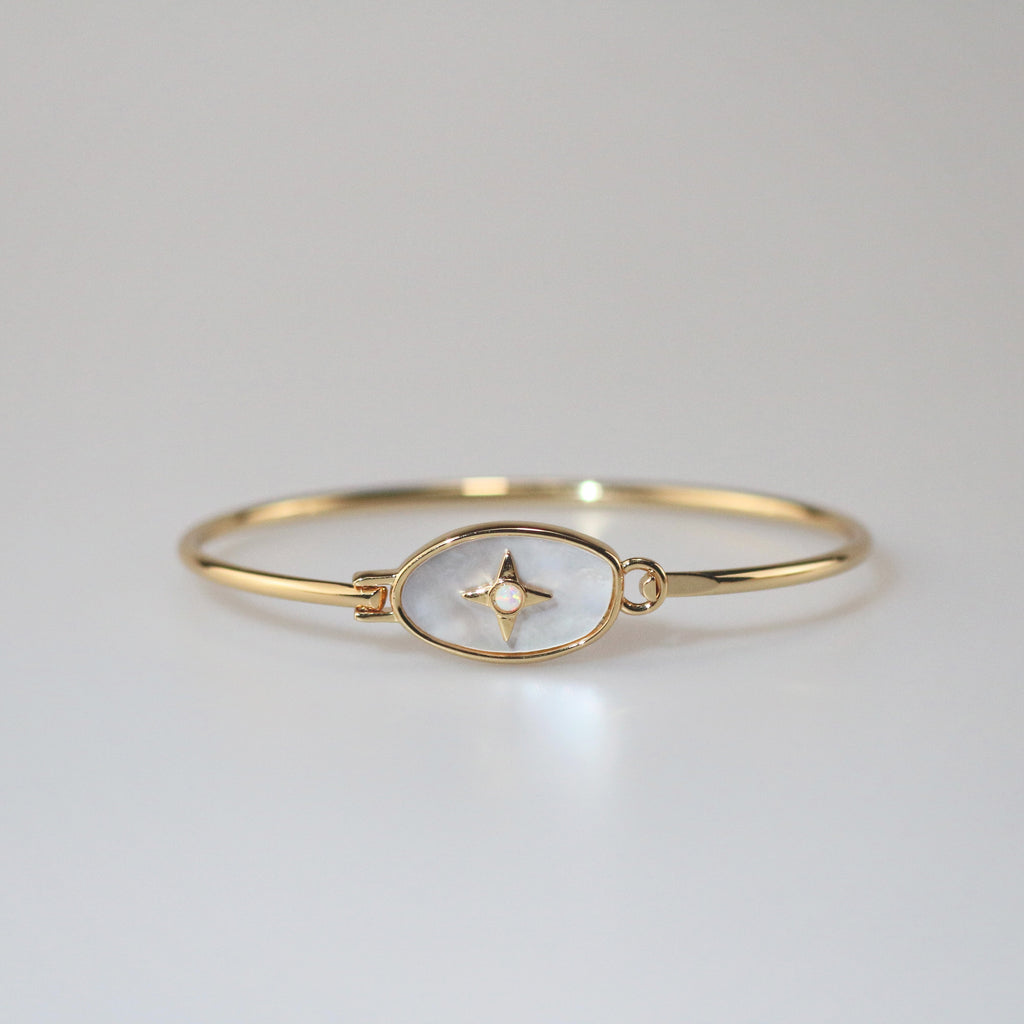 Celeste Vintage Bracelet | 18k Gold Plated Brass, Mother of Pearl 0