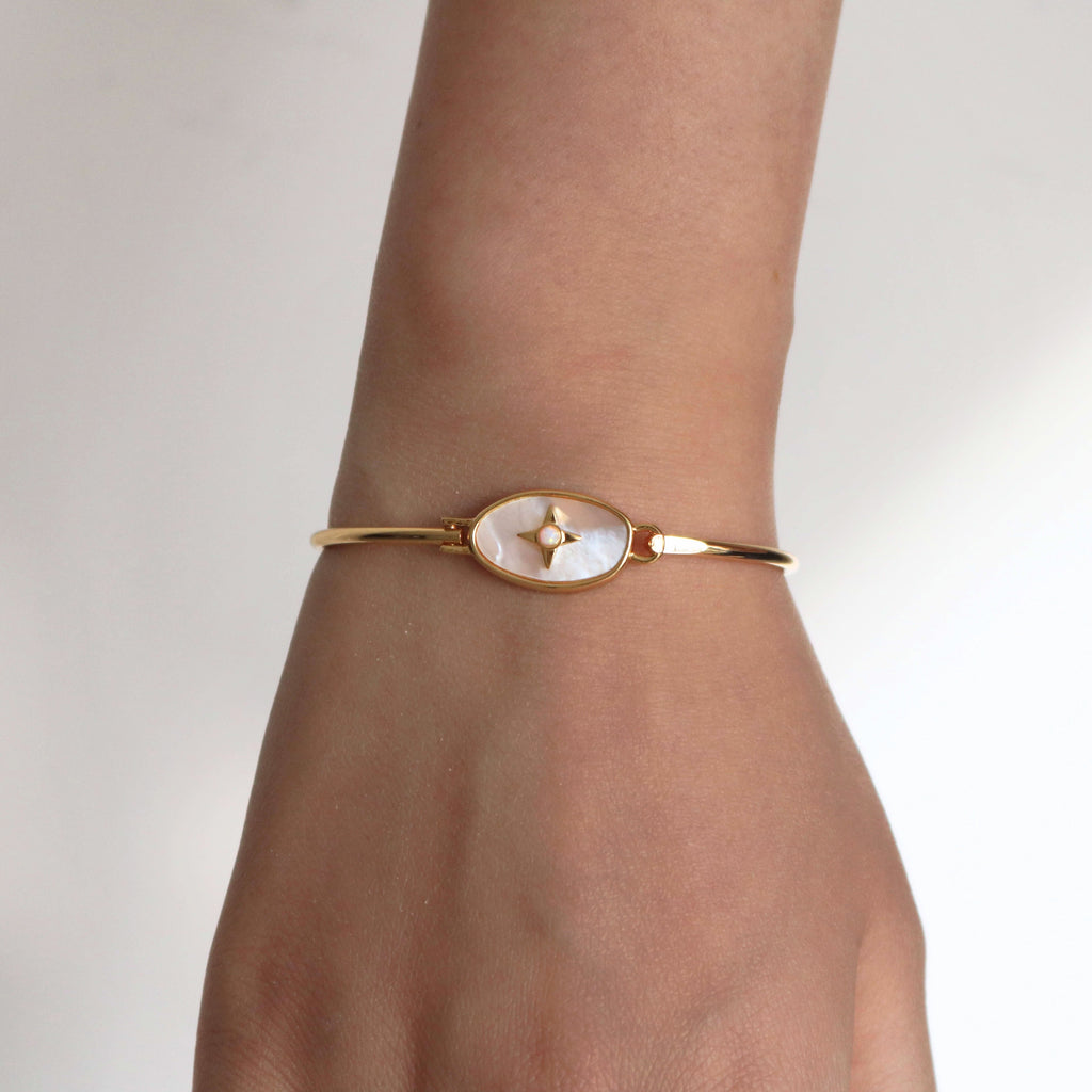 Celeste Vintage Bracelet | 18k Gold Plated Brass, Mother of Pearl 2
