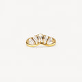 Celestria Cluster Ring | 18k Gold Plated, Teardrop Stones 0