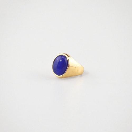 Celora Cats Eye Ring | Blue Stone, 18k Gold Plated Stainless Steel 1