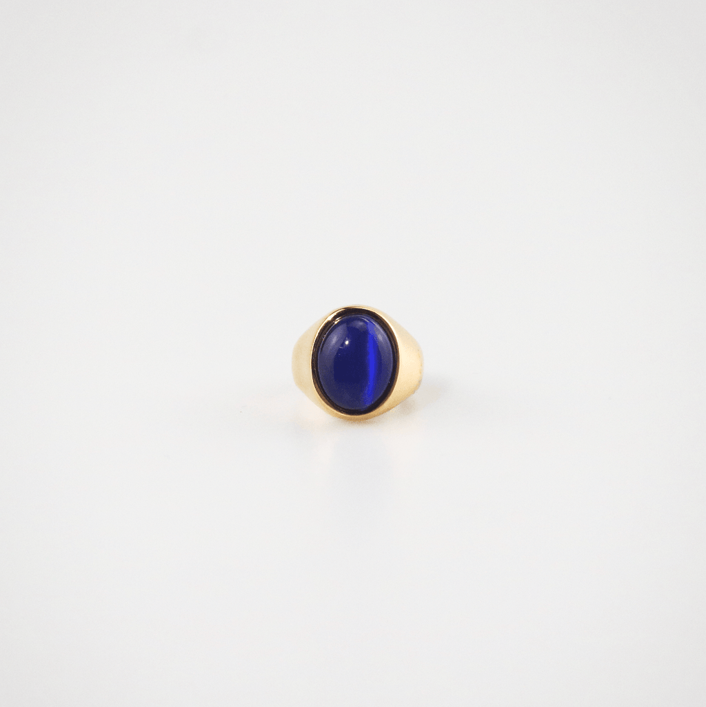 Celora Cats Eye Ring | Blue Stone, 18k Gold Plated Stainless Steel 2